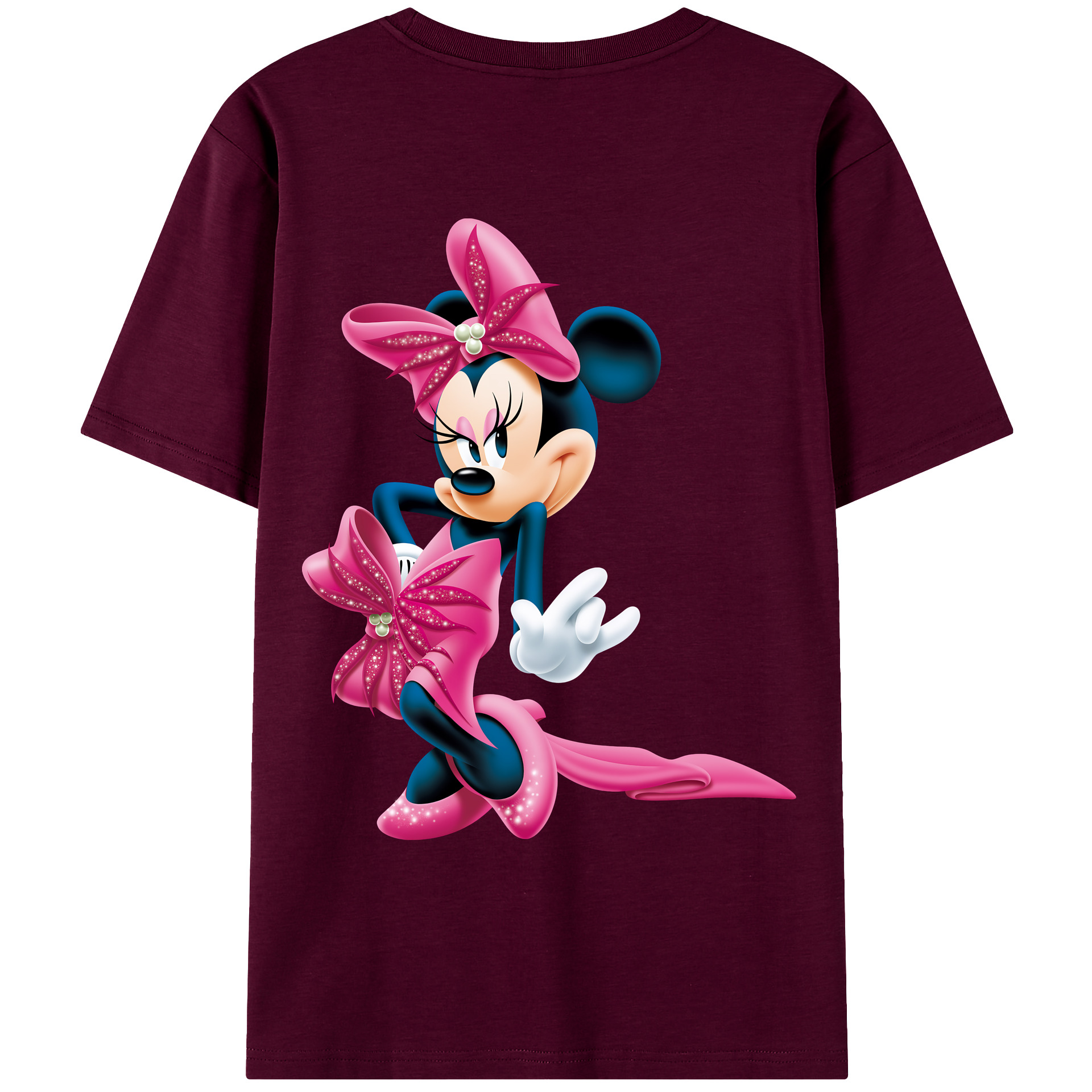 （画像用） ミッキーマウス Mickey Mouse レディース半袖Tシャツ(バックプリント)